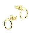 Beautiful Circles Designed Silver Ear Stud STS-5312